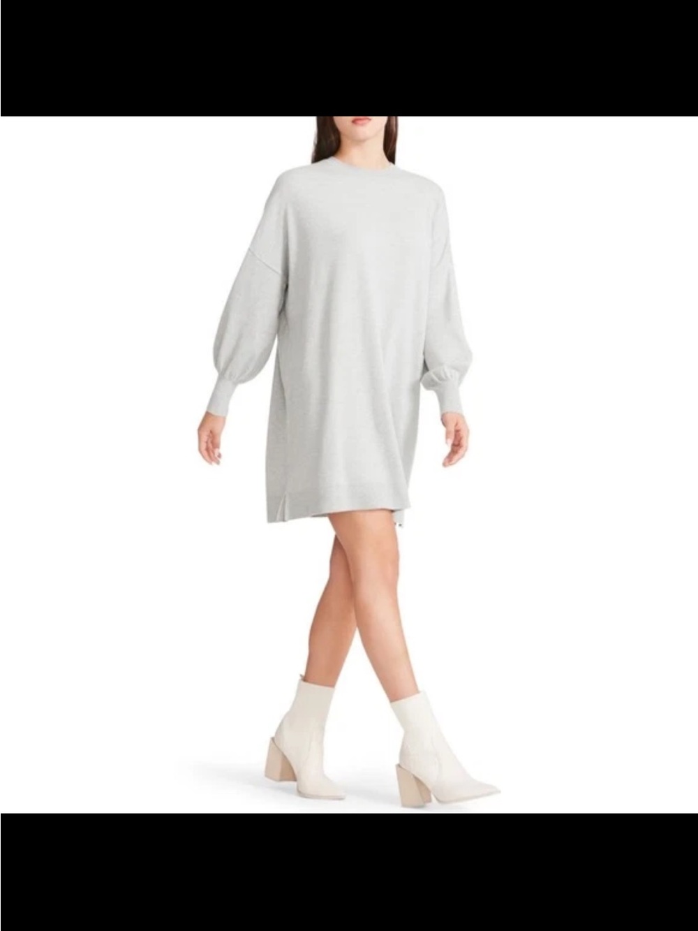 Cream Oversized‎ Sweater Dress